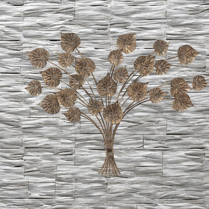 131CM METAL WALL DECOR LEAVES