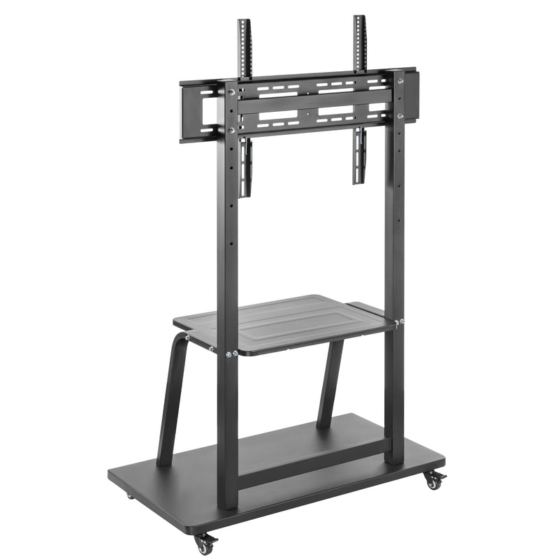 ProperAV Mobile TV Trolley Stand on Wheels for 37" - 100" Screens (150kg Capacity / VESA Max. 800x600)