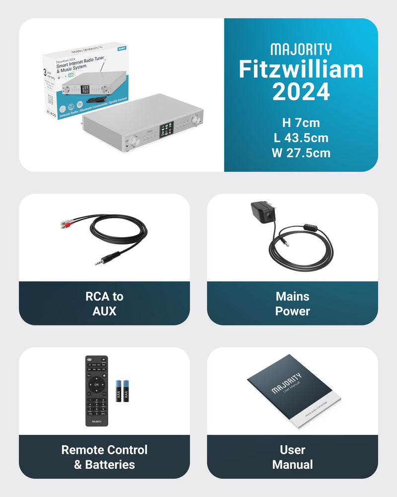 MAJORITY FITZWILLIAM 2 SILVER RADIO