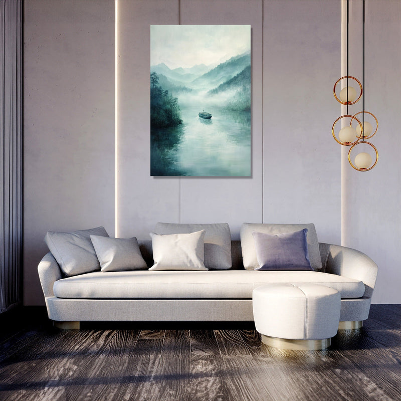 Misty Ferry Canvas
