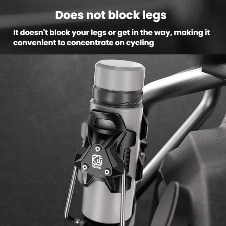 Adaptive Anti-Slip Water Bottle Holder For Motorcycles & Bicycles 360-Degree Rotating Anti-Theft Cup Holder, Kewig SHJ-6 - InStock
