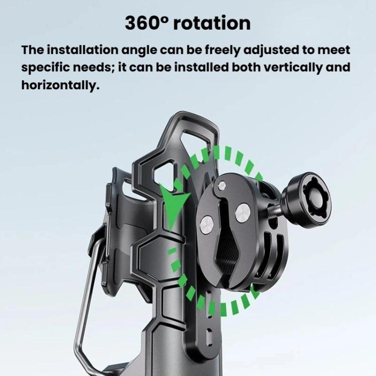 Adaptive Anti-Slip Water Bottle Holder For Motorcycles & Bicycles 360-Degree Rotating Anti-Theft Cup Holder, Kewig SHJ-6 - InStock