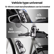 Adaptive Anti-Slip Water Bottle Holder For Motorcycles & Bicycles 360-Degree Rotating Anti-Theft Cup Holder, Kewig SHJ-6 - InStock