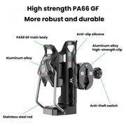 Adaptive Anti-Slip Water Bottle Holder For Motorcycles & Bicycles 360-Degree Rotating Anti-Theft Cup Holder, Kewig SHJ-6 - InStock