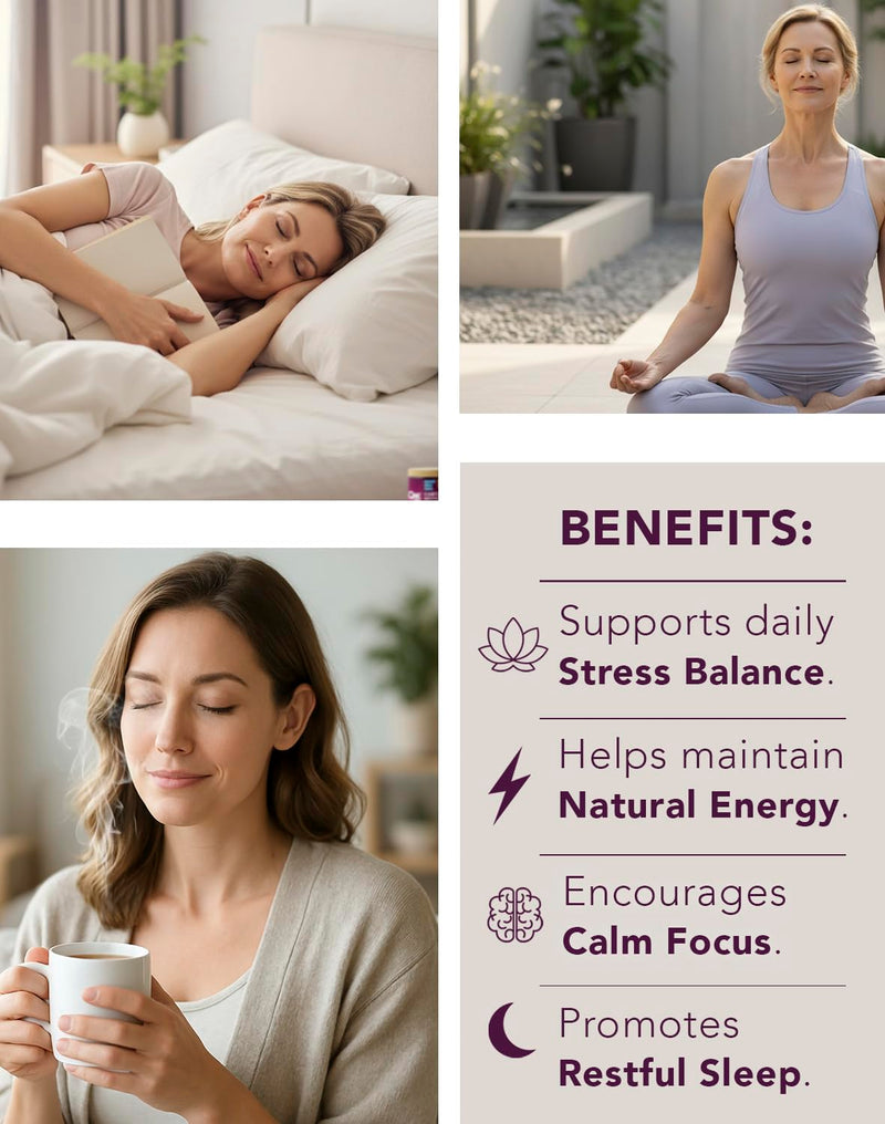 Cortisol Supplements for Women & Men - Adrenal Support & Stress Relief (90 Caps)