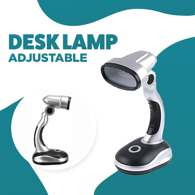 12 LED Portable Desk Lamp with Adjustable Head and Handle