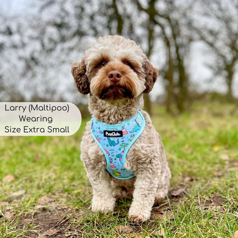 PupClub Dog Adjustable Harness - Jurassic Party