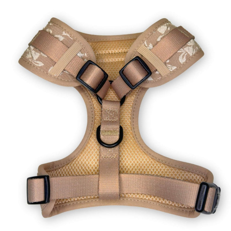 PupClub Dog Luxe Adjustable Harness - Toffee Latte Petals