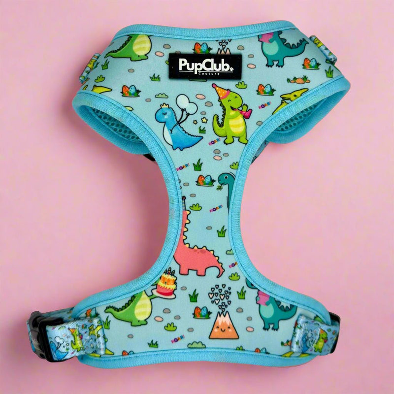 PupClub Dog Adjustable Harness - Jurassic Party