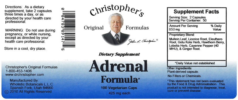 Christopher's Original Formulas Adrenal Formula – Stress & Adrenal Health