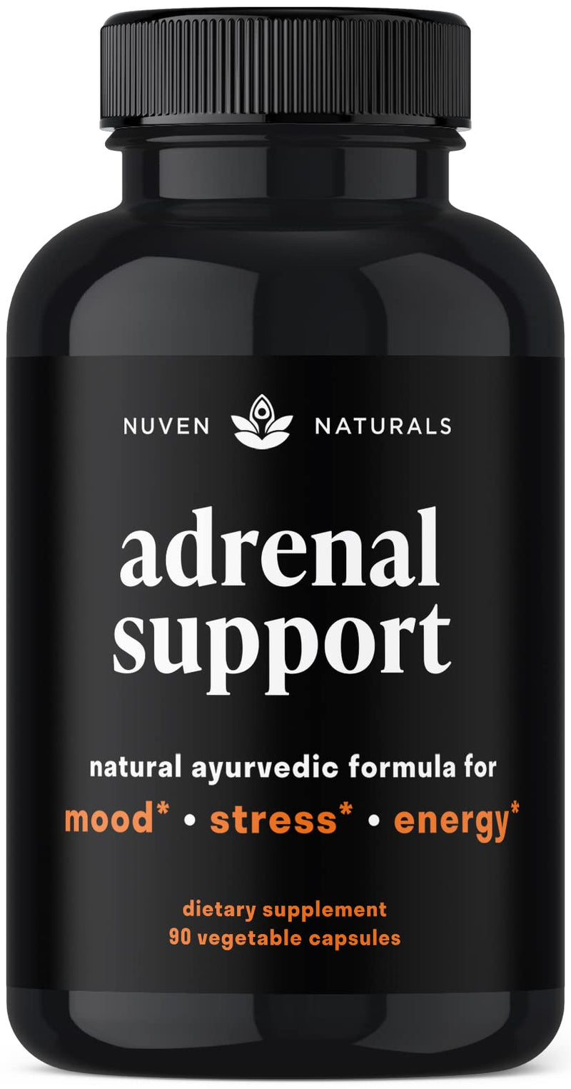 Adrenal Support - Cortisol Manager & Adrenal Support Supplements with Ashwagandha Extract, Rhodiola Rosea, Holy Basil to Support Stress, Fatigue & Energy | Adaptogens for Daily Support | 60 Capsules