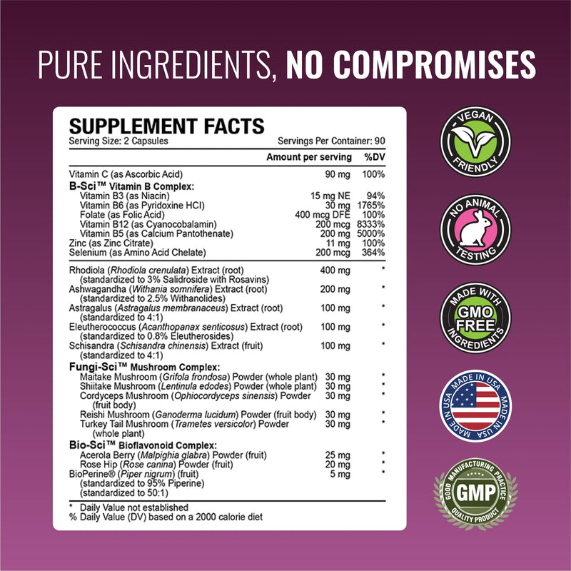 Approved Science Adrenasyl Adrenal Gland Support - 180 Count - Pack of 2