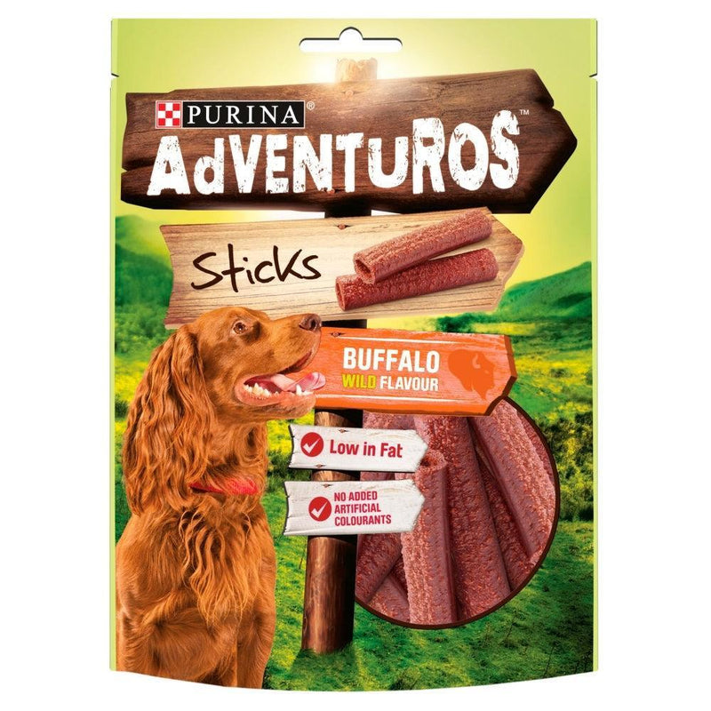 Adventuros Wild Buffalo Sticks Dog Treats 120g - Case of 6