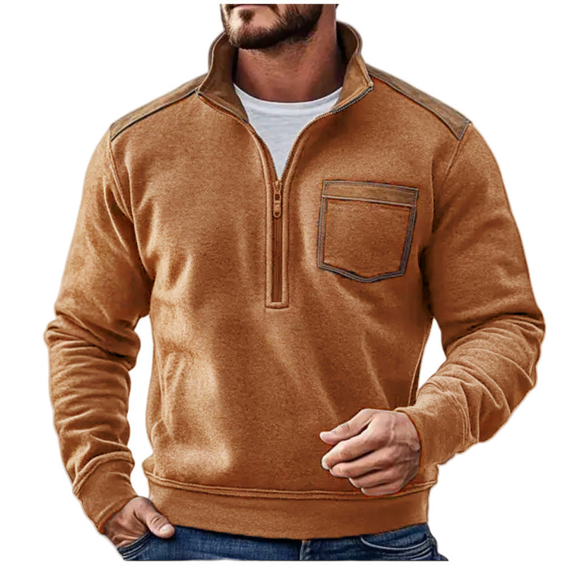 Premium Men's Fleece Zipper Sweater - Casual Pullover Jacket