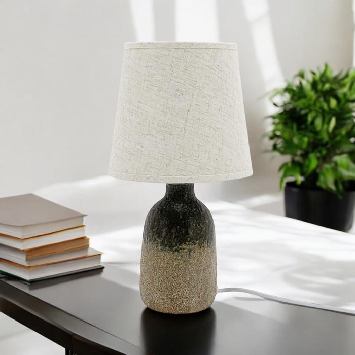 37CM RUSTIC LAMP AND SHADE