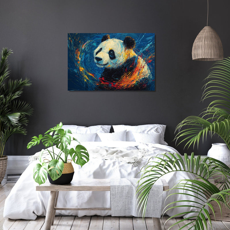 Vivid Panda Canvas