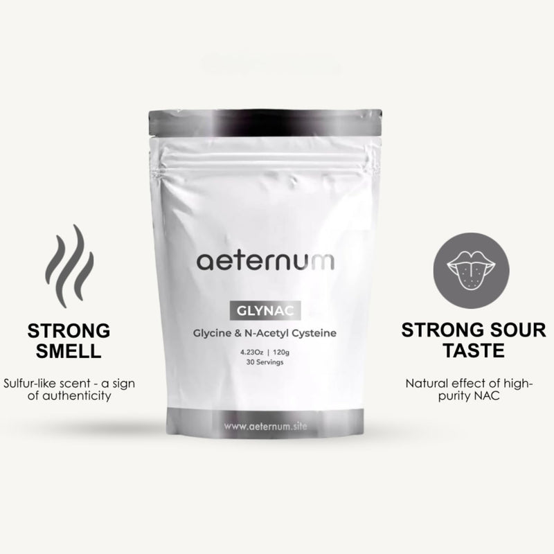 Aeternum GlyNAC Powder 120g - Supports Cellular & Mitochondrial Health