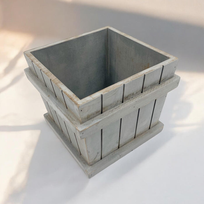 20CM WOODEN PLANTER