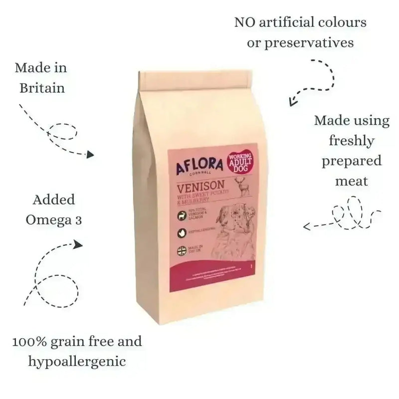 Aflora Venison & Salmon Grain Free Dog Food