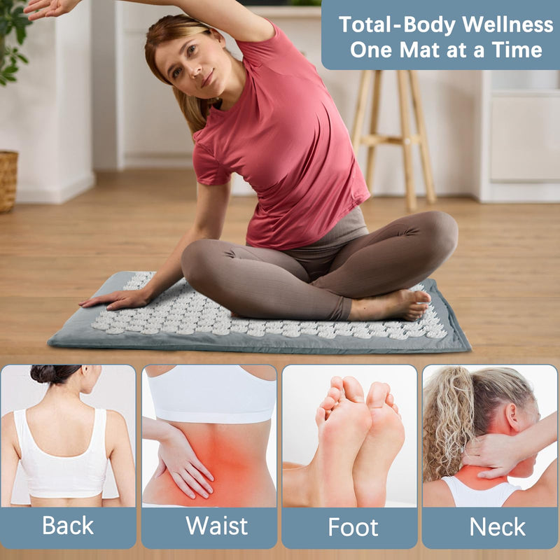 AICNLY Acupuncture Heating Mat – Acupressure & Heat Therapy for Back Pain Relief