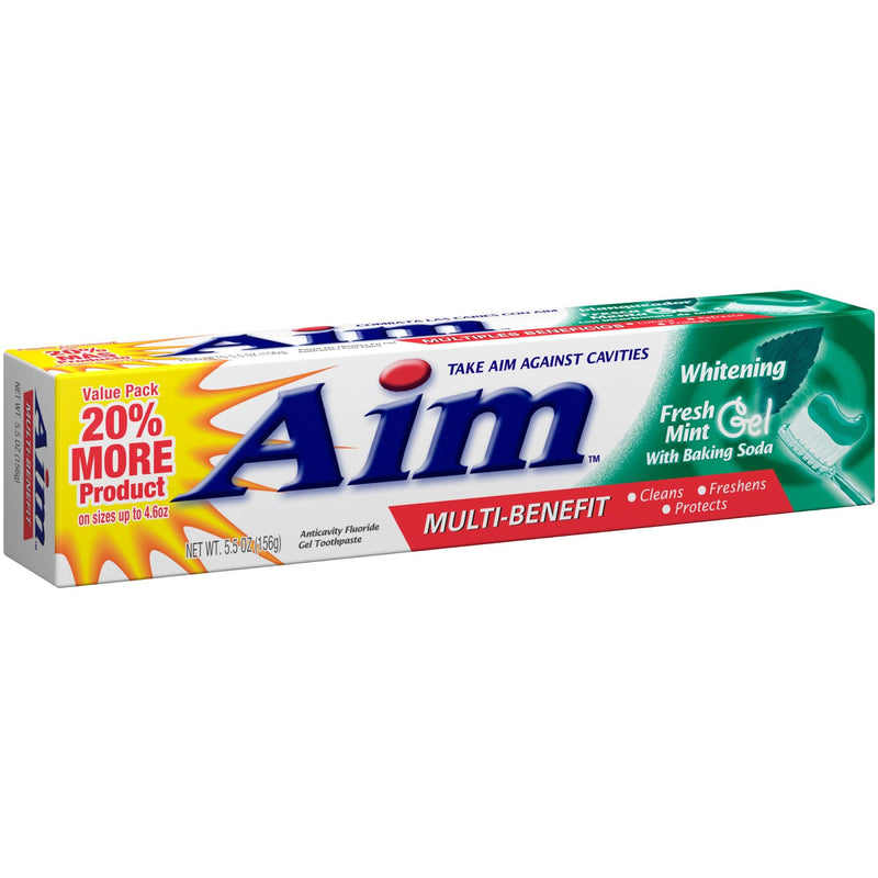 Aim Whitening Toothpaste with Baking Soda 5.5oz – Whitening & Cavity Protection