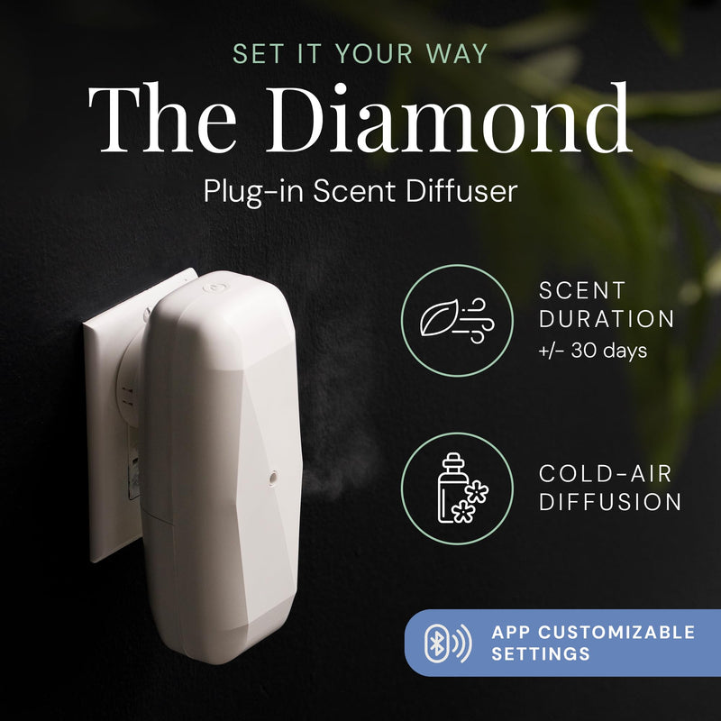 Air Esscentials The Diamond Smart Scent Air Machine – Bluetooth App-Controlled, 500 sq ft