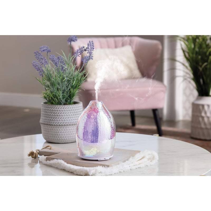 Airome Iridescent Medium Ceramic Diffuser - 100 mL, 8 LED Colors, Auto Shut-Off