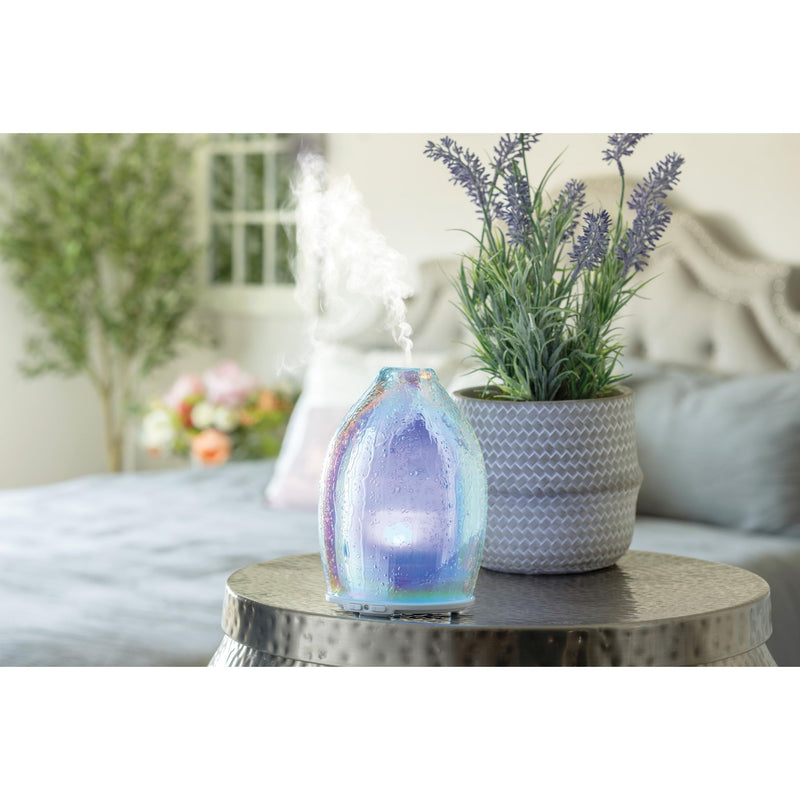 Airome Iridescent Medium Ceramic Diffuser - 100 mL, 8 LED Colors, Auto Shut-Off