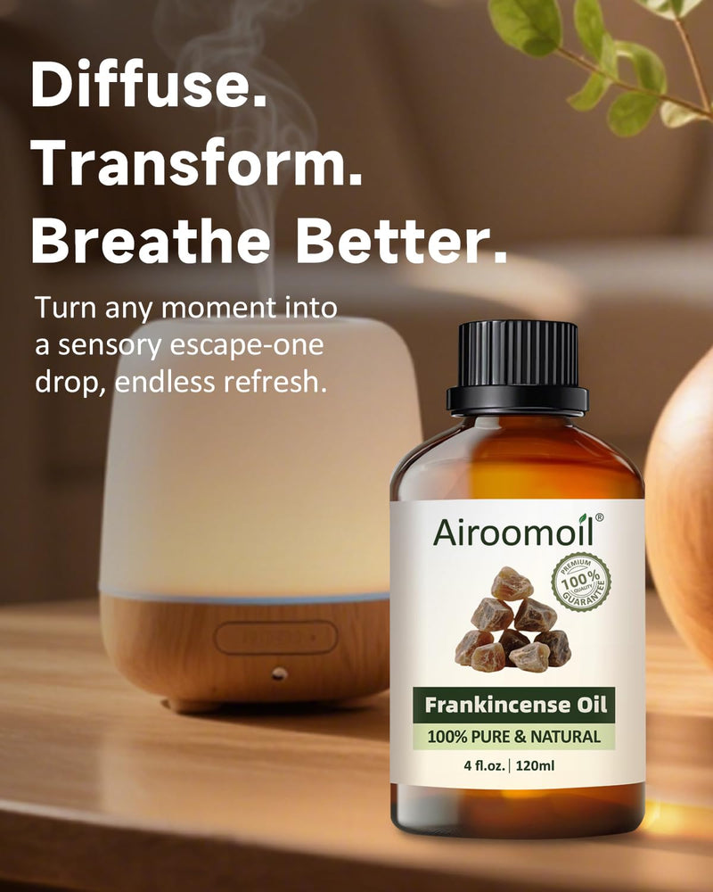 Airoomoil Pure Frankincense Essential Oil 4 fl oz | Aromatherapy, Diffuser & DIY