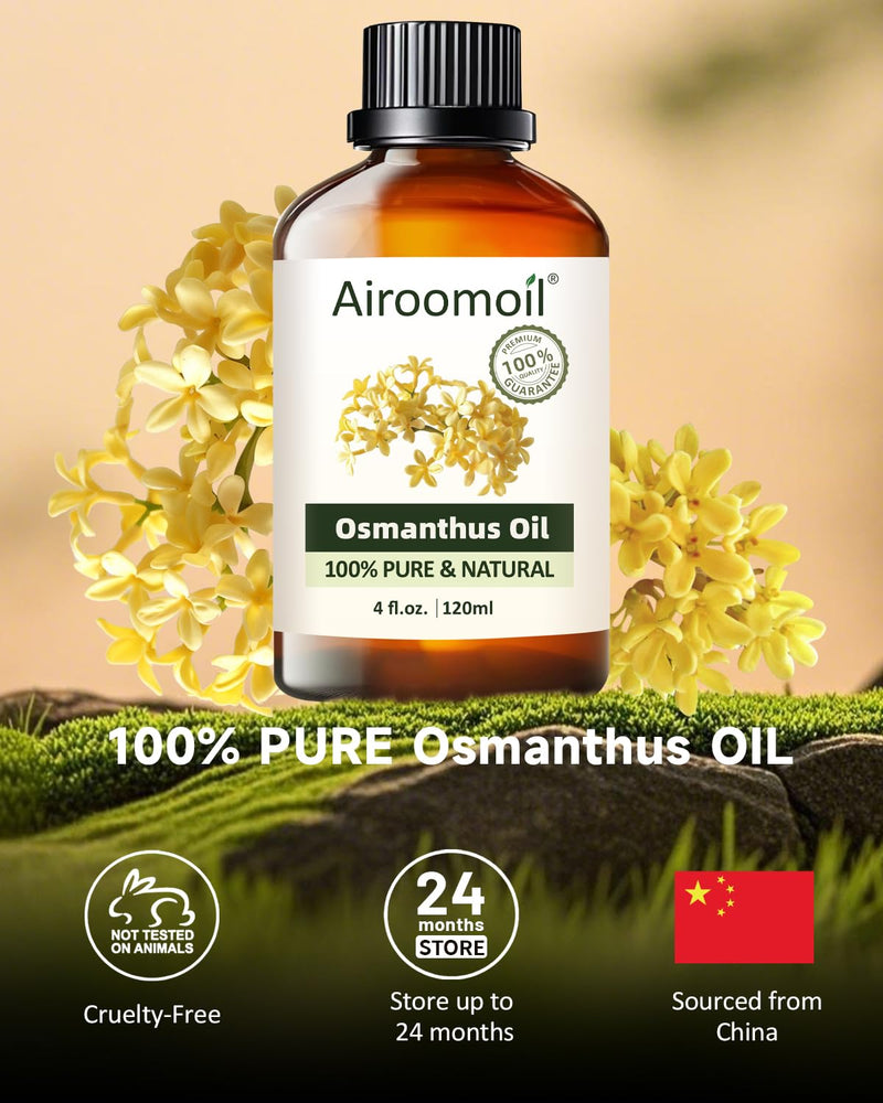 Airoomoil Osmanthus Essential Oil – 100% Natural, Premium Grade, 4 oz (120 ml)