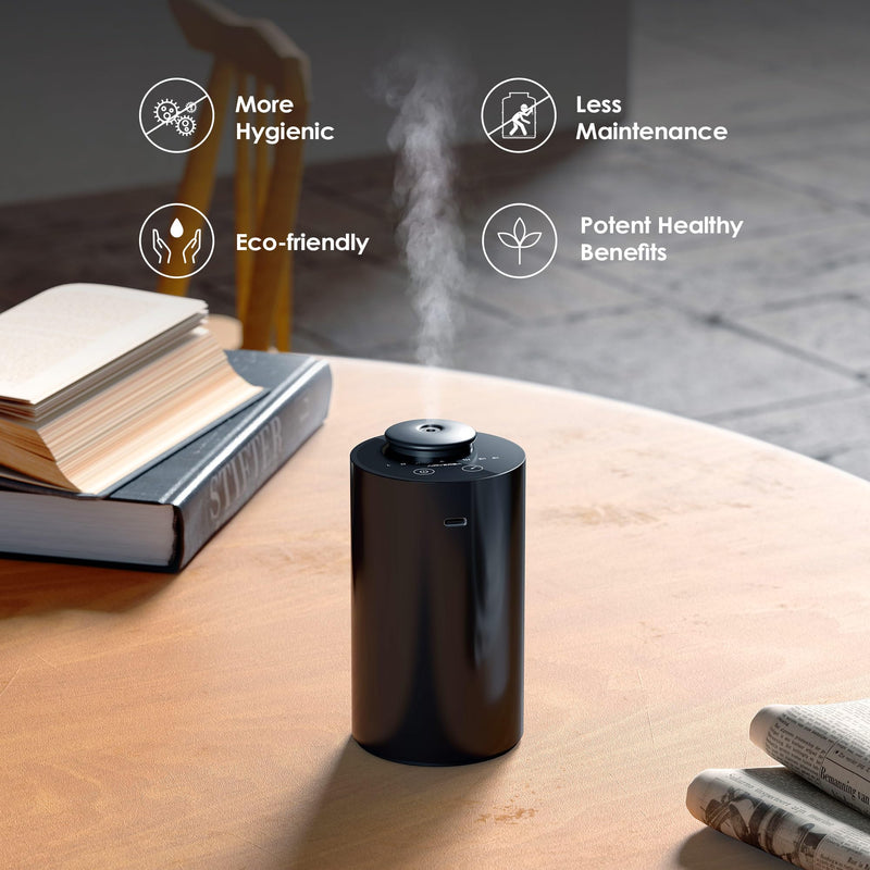 Airversa Waterless Diffuser Starter Kit 2x30mL Oils Portable Battery Diffuser Black