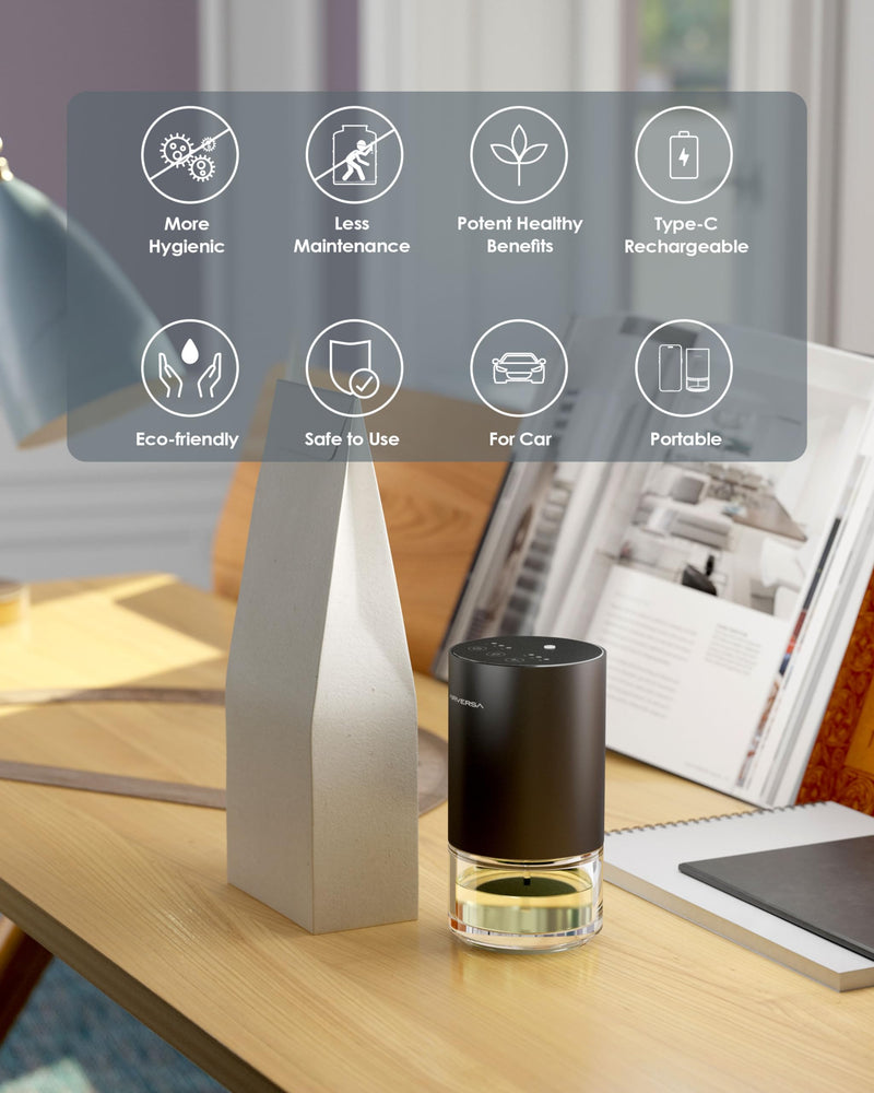 Airversa Waterless Diffuser 100mL - Nano Mist, Battery, Space Grey