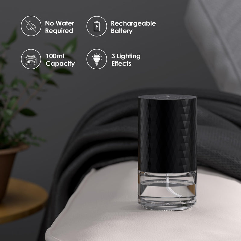 Airversa Waterless Diffuser 100mL – Battery-Operated Scent Machine, 3 Mist Settings, Space Grey AN5