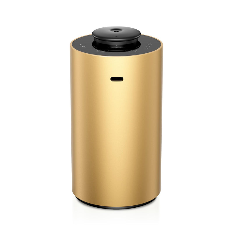 Airversa Waterless Essential Oil Diffuser - 3 Timers, 3 Mist Levels, ANX Premium Metal Gold