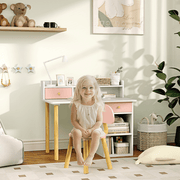 AIYAPLAY Kids Desk and Chair Set for Studying, Reading and Drawing - Pink - InStock