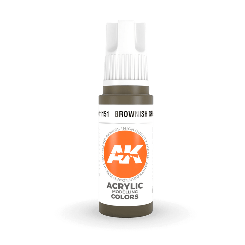 AK Interactive 3rd Gen Acrylic - Brownish Green 17ml AK11151
