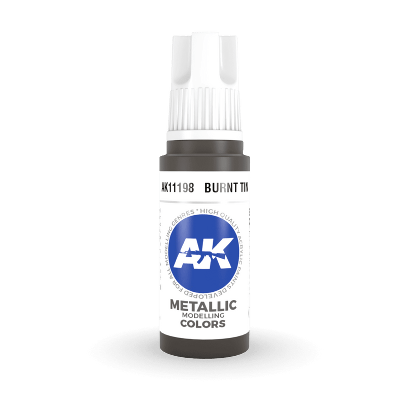 AK Interactive 3rd Gen Acrylic - Burnt Tin 17ml AK11198