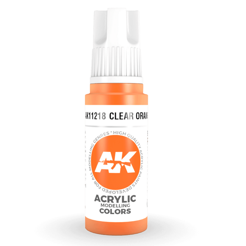 AK Interactive 3rd Gen Acrylic - Clear Orange 17ml AK11218