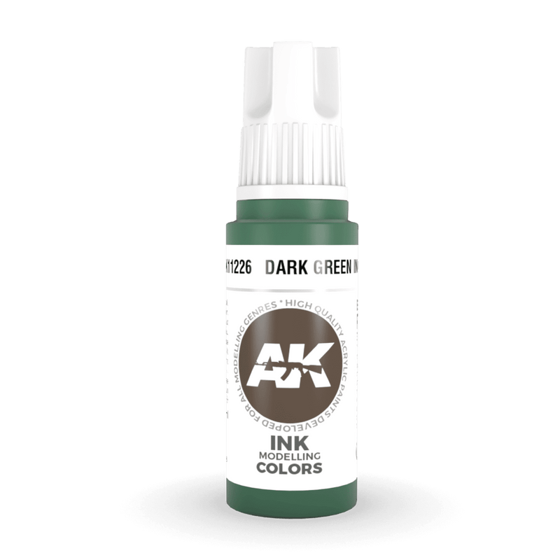 AK Interactive 3rd Gen Acrylic - Dark Green INK 17ml AK11226