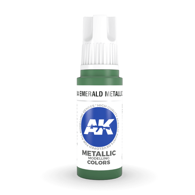 AK Interactive 3rd Gen Acrylic - Emerald Metallic Green 17ml AK11204