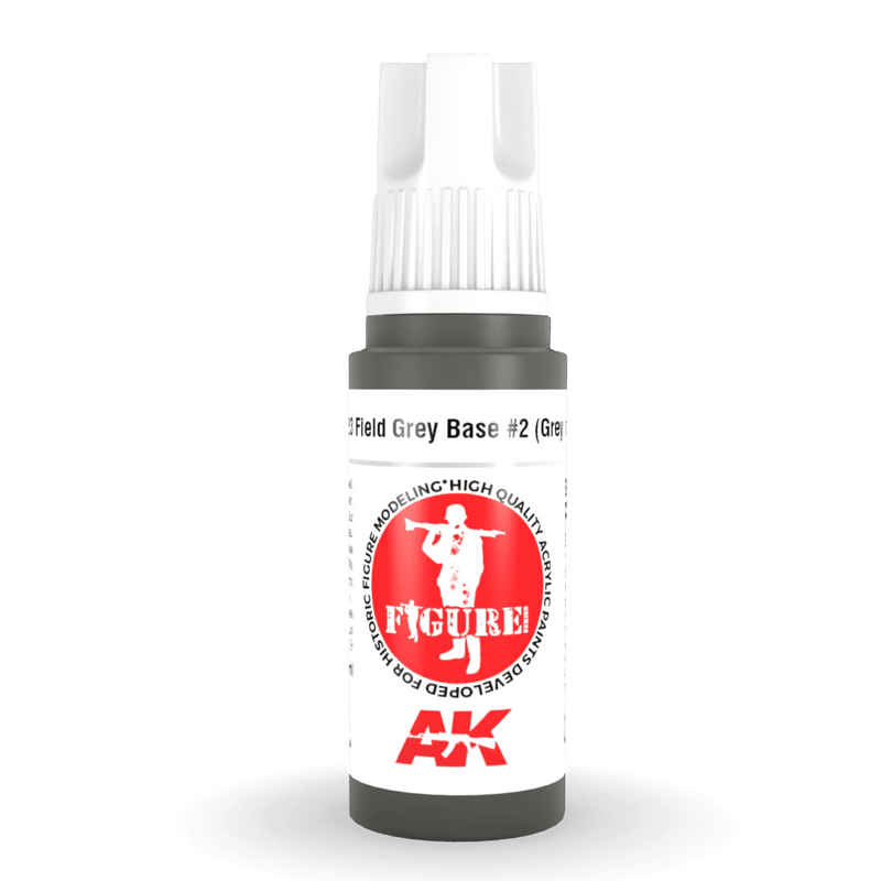 AK Interactive 3rd Gen Acrylic - Field Grey Base #2 (Grey Uniform) 17ml AK11423