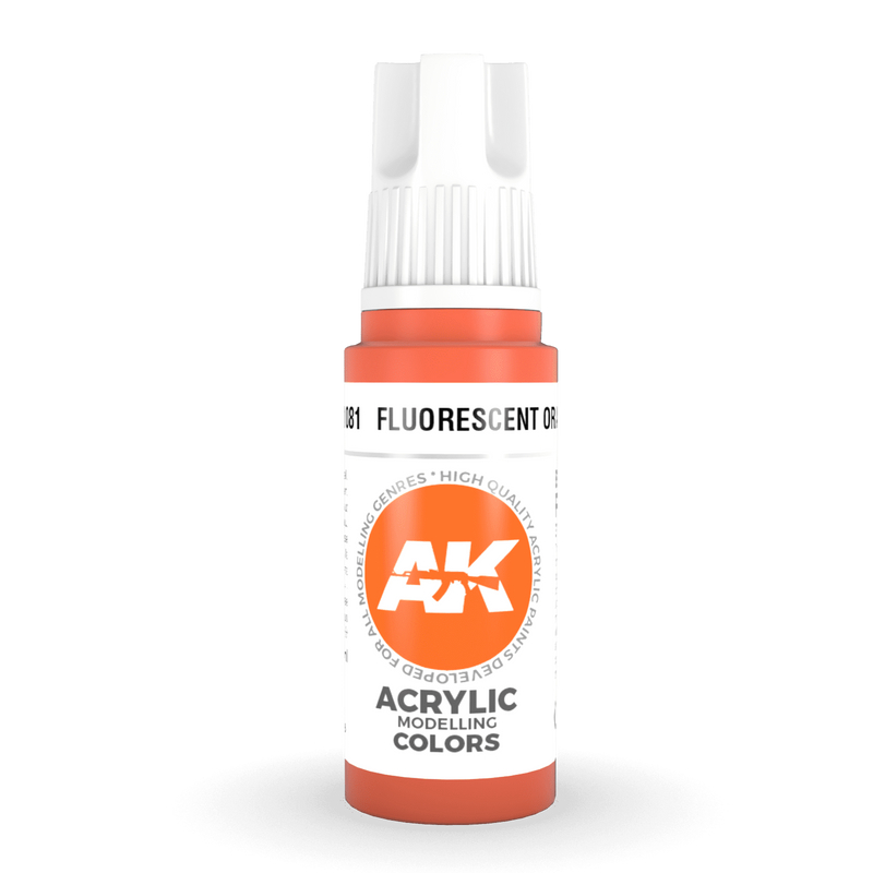 AK Interactive 3rd Gen Acrylic - Fluorescent Orange 17ml AK11081