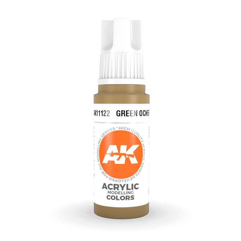 AK Interactive 3rd Gen Acrylic - Green Ocher 17ml AK11122