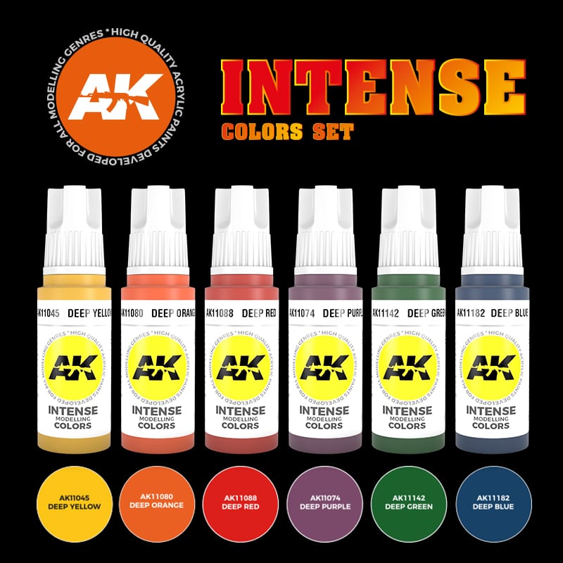 AK Interactive 3rd Gen Acrylic Intense Colors Set AK11612