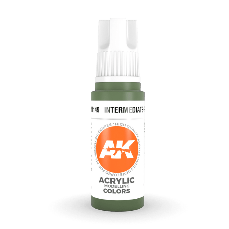 AK Interactive 3rd Gen Acrylic - Intermediate Green 17ml AK11149