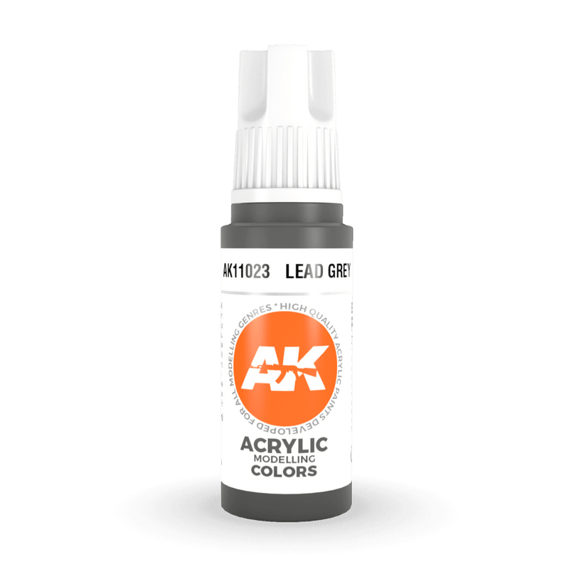 AK Interactive 3rd Gen Acrylic - Lead Grey 17ml AK11023