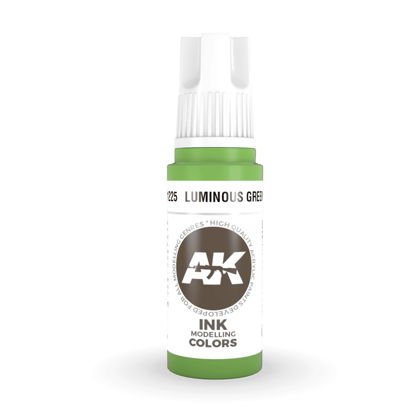 AK Interactive 3rd Gen Acrylic - Luminous Green INK 17ml AK11225