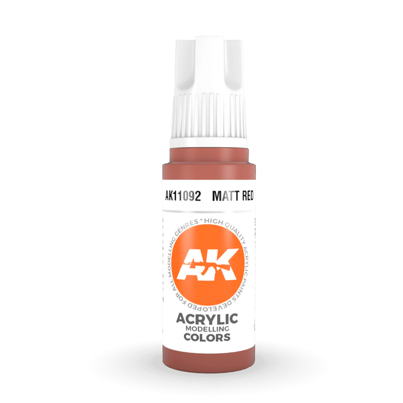 AK Interactive 3rd Gen Acrylic - Matt Red 17ml AK11092