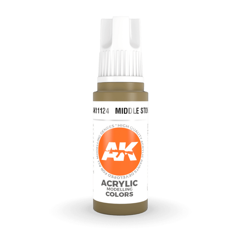 AK Interactive 3rd Gen Acrylic - Middle Stone 17ml AK11124