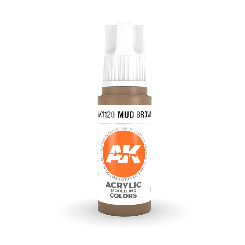 AK Interactive 3rd Gen Acrylic - Mud Brown 17ml AK11120
